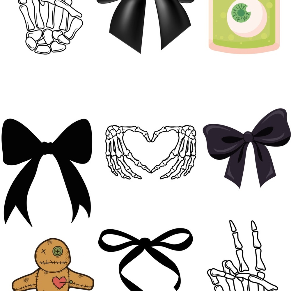 Halloween Skeleton and Bow Party Digital image